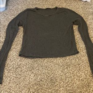 Brandy Melville long sleeve grey top